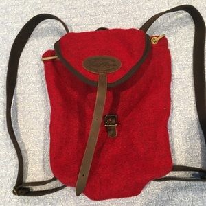 Frost River red backpack purse
